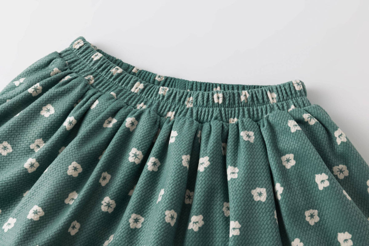Jupe évasée en tissu à motifs floraux