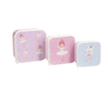 Lot de 3 boîtes à lunch ballerine