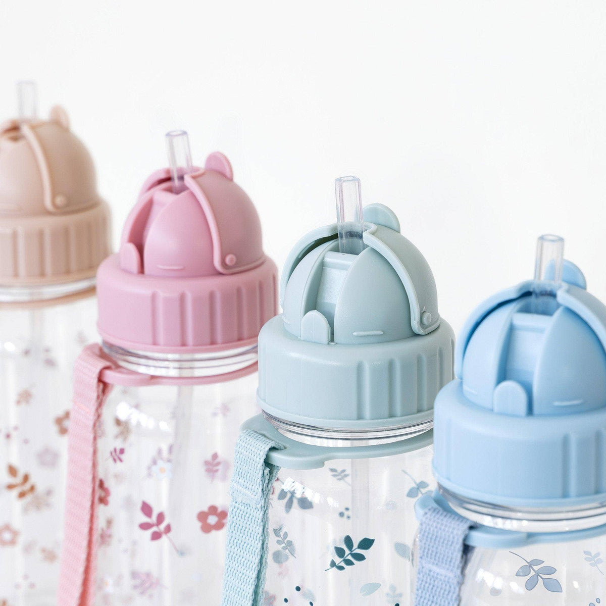 Bouteille en plastique Tritan avec motifs feuilles de sauge