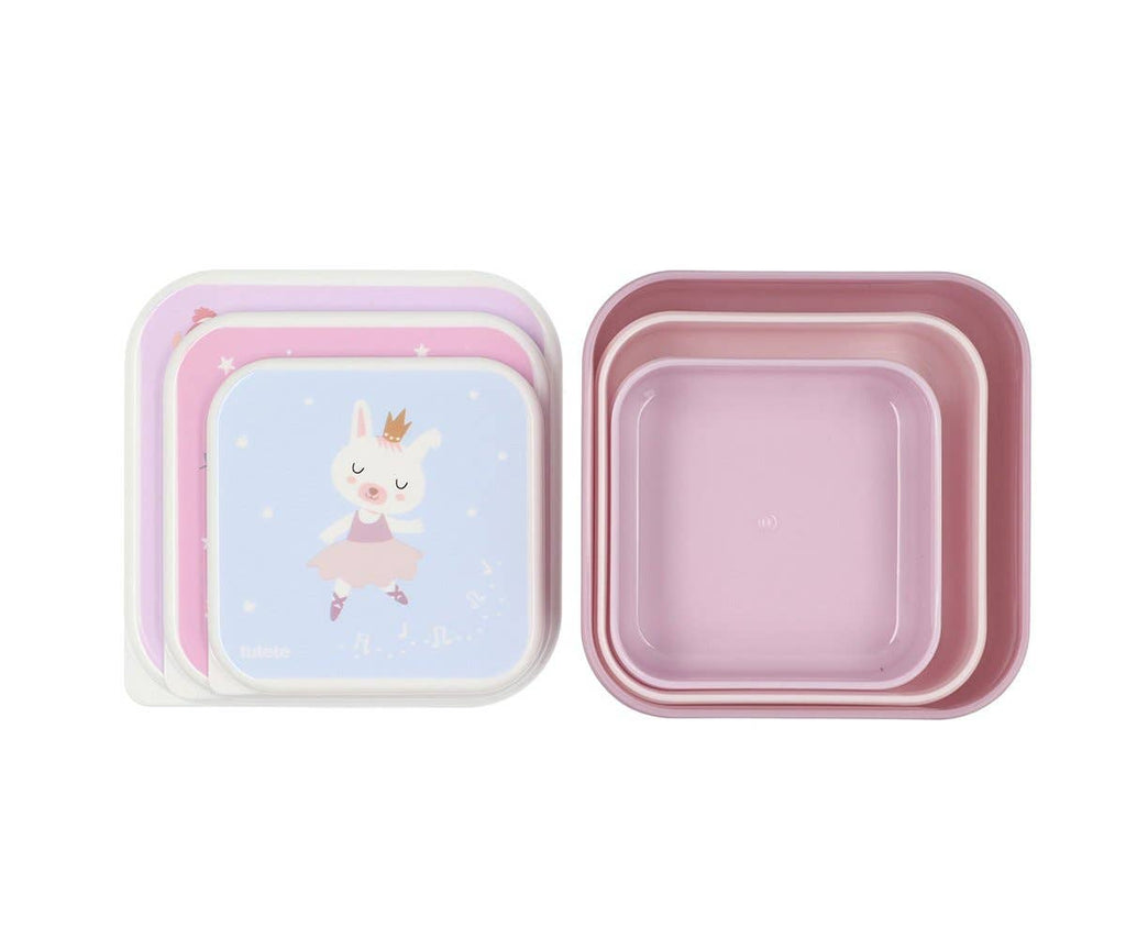 Lot de 3 boîtes à lunch ballerine