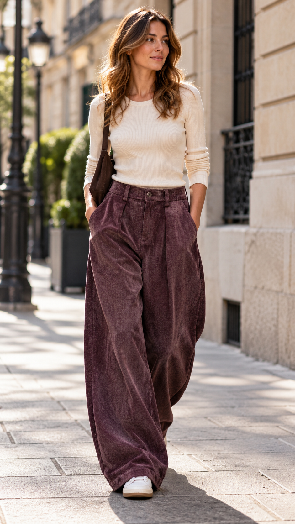 7529 Pantalon ample taille élastiquée à poches